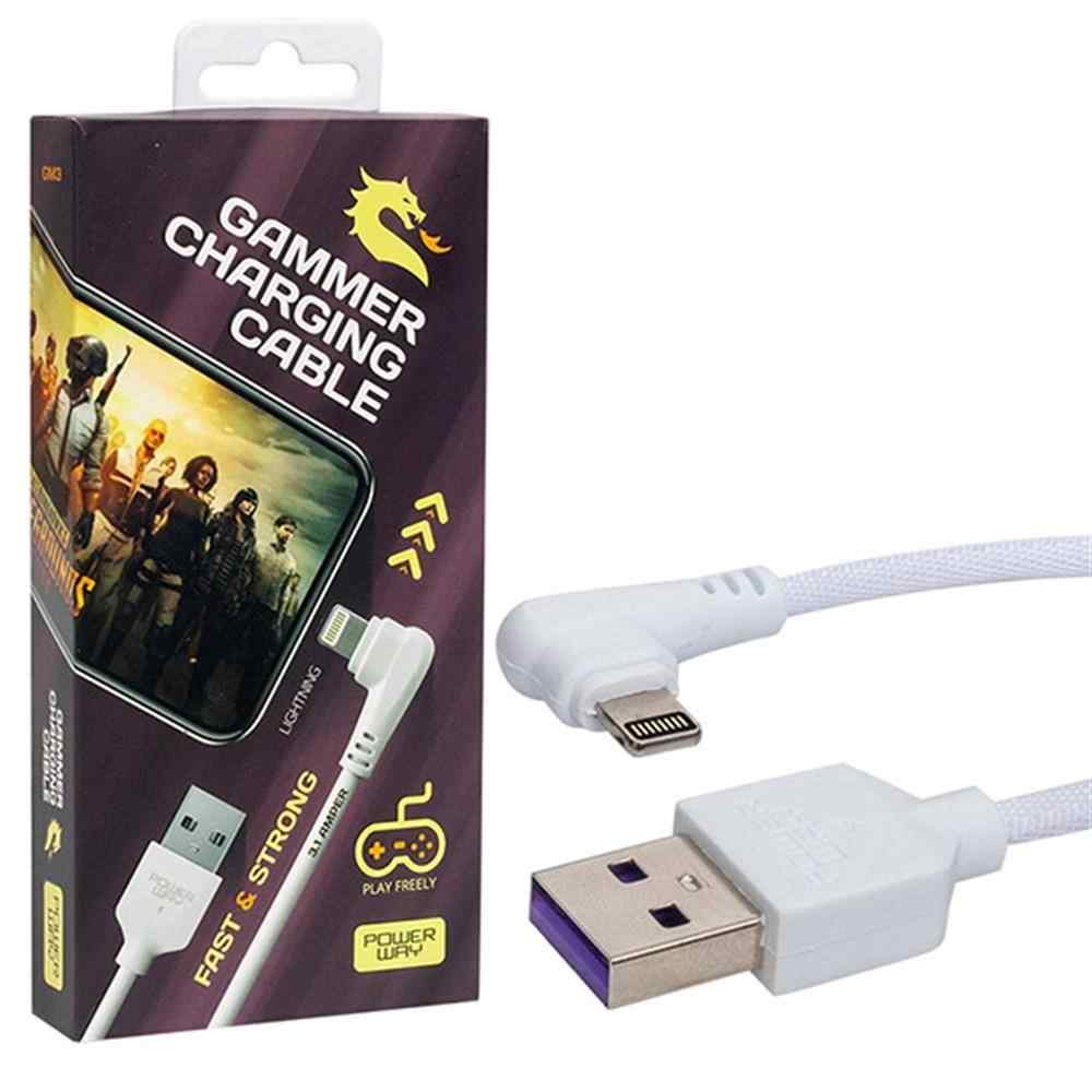 Powerway GM3 iPhone USB 3.0 Kopmaz Oyuncu Hızlı Şarj Data Kablosu 3.1 Amper