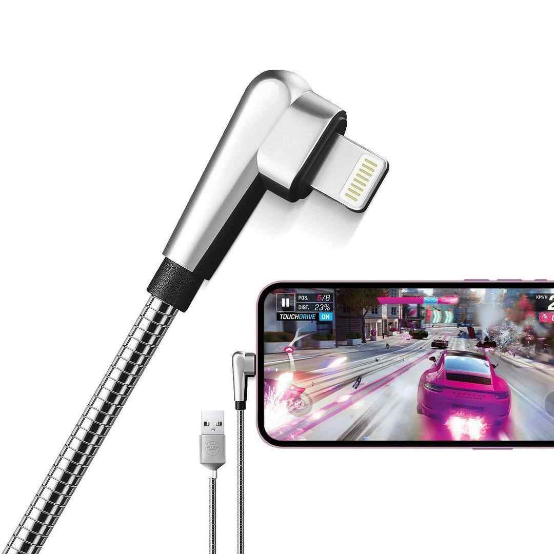 Powerway GMX3 iPhone USB 3.0 Metal Oyuncu Hızlı Şarj Data Kablosu