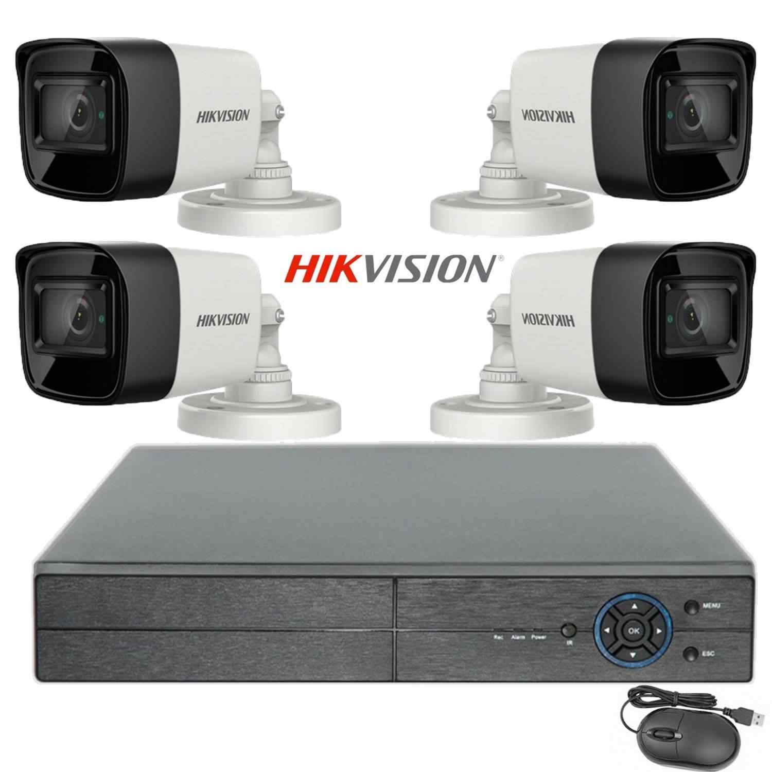Hikvision 4 Kamera Turbo HD 1080P 4 KANAL XMEYE DVR Güvenlik Seti