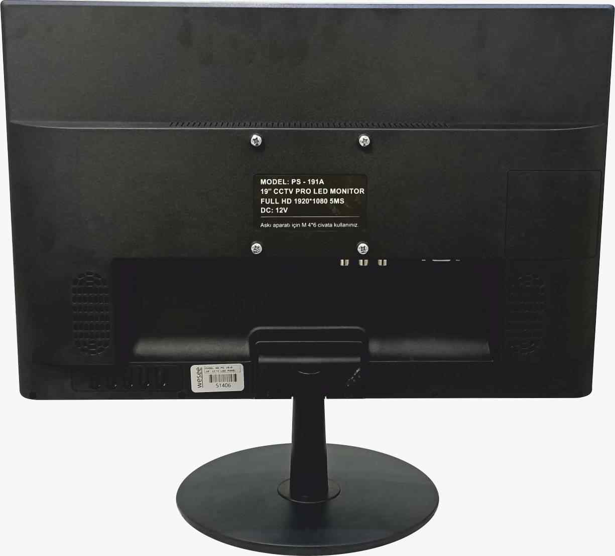 Wesee PS-191A 19 5MS HDMI+VGA+USB+Ses Full HD Pro Monitör LED TV