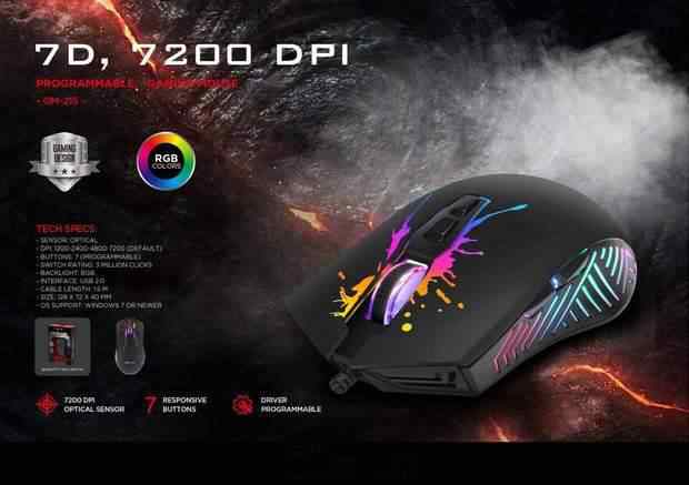 RGB 7D 7200Dpi Gökkuşağı Efektli Led Işıklı Oyuncu Klavye Mouse Gaming Kablolu Set TR-Türkçe Q