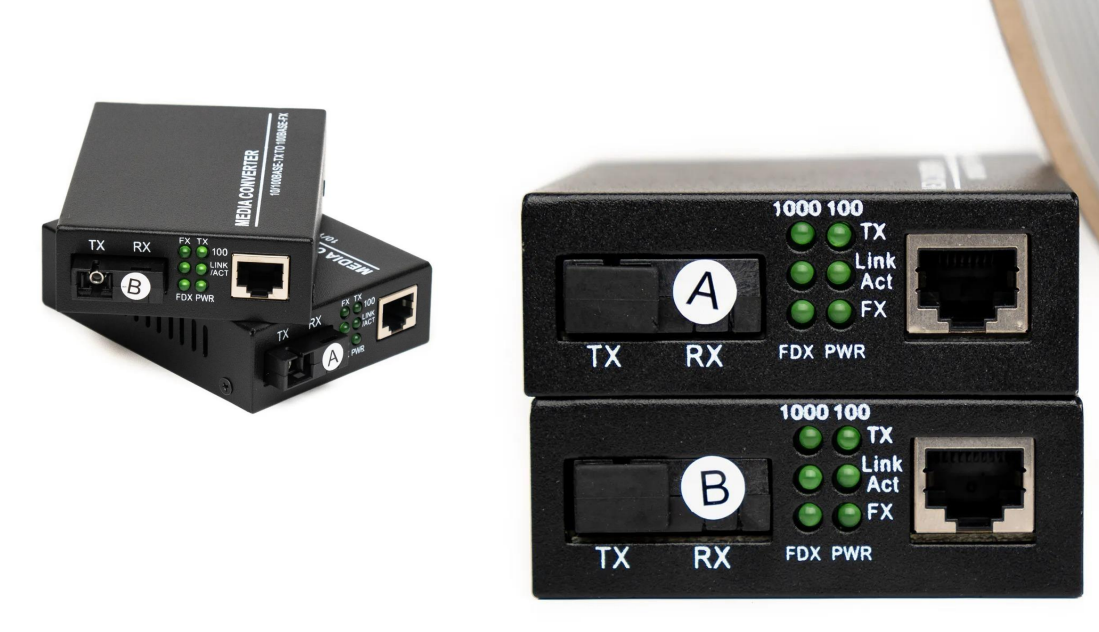 J-TECH HS-6 10/100/1000Fiber Optik Ethernet Medya Dönüştürücü Gigabit (1 Çift)