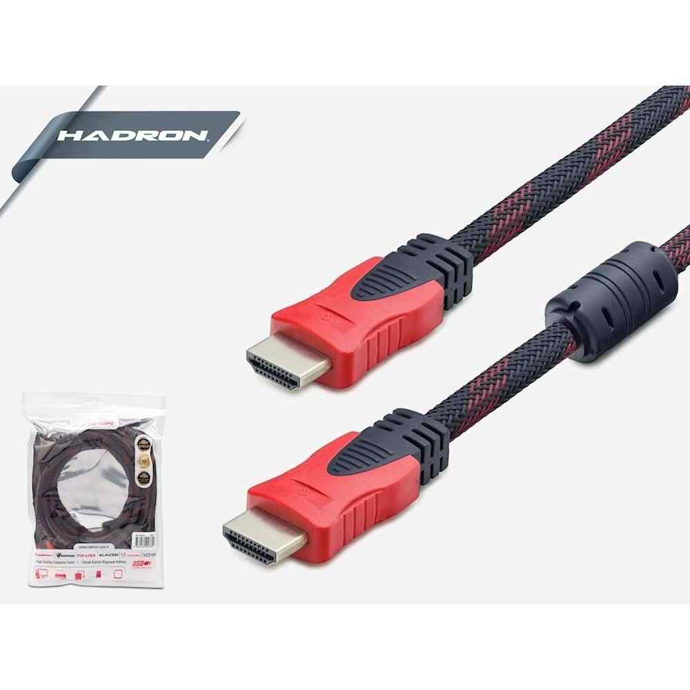 HADRON 10M METRE HD4012 HDM-I KABLO ALTIN UÇLU ÖRGÜLÜ HASIR KABLO 3D FULL HD