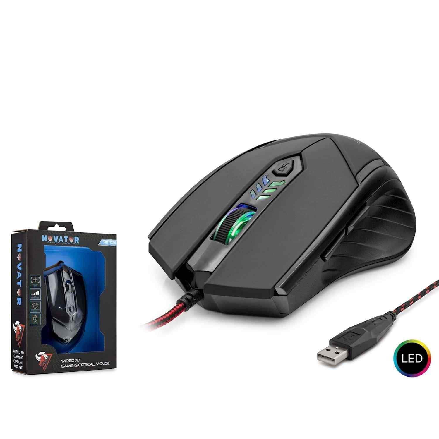 Novator HDG28 3200 Dpi Oyuncu Gamer Mouse RGB Ledli