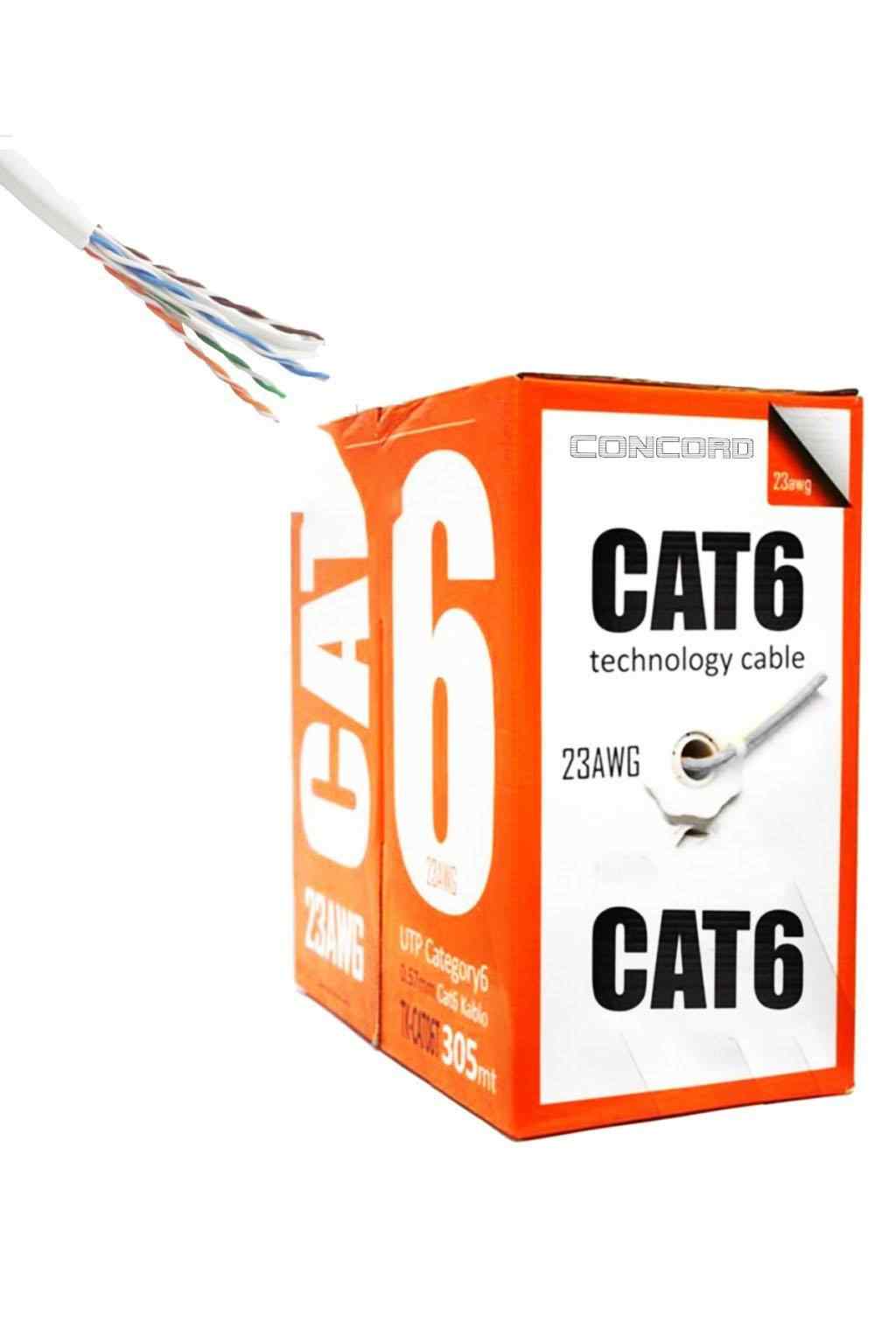 Concord C-527 305m Metre 23awg CAT6 Kablo Ethernet İnternet Kablo