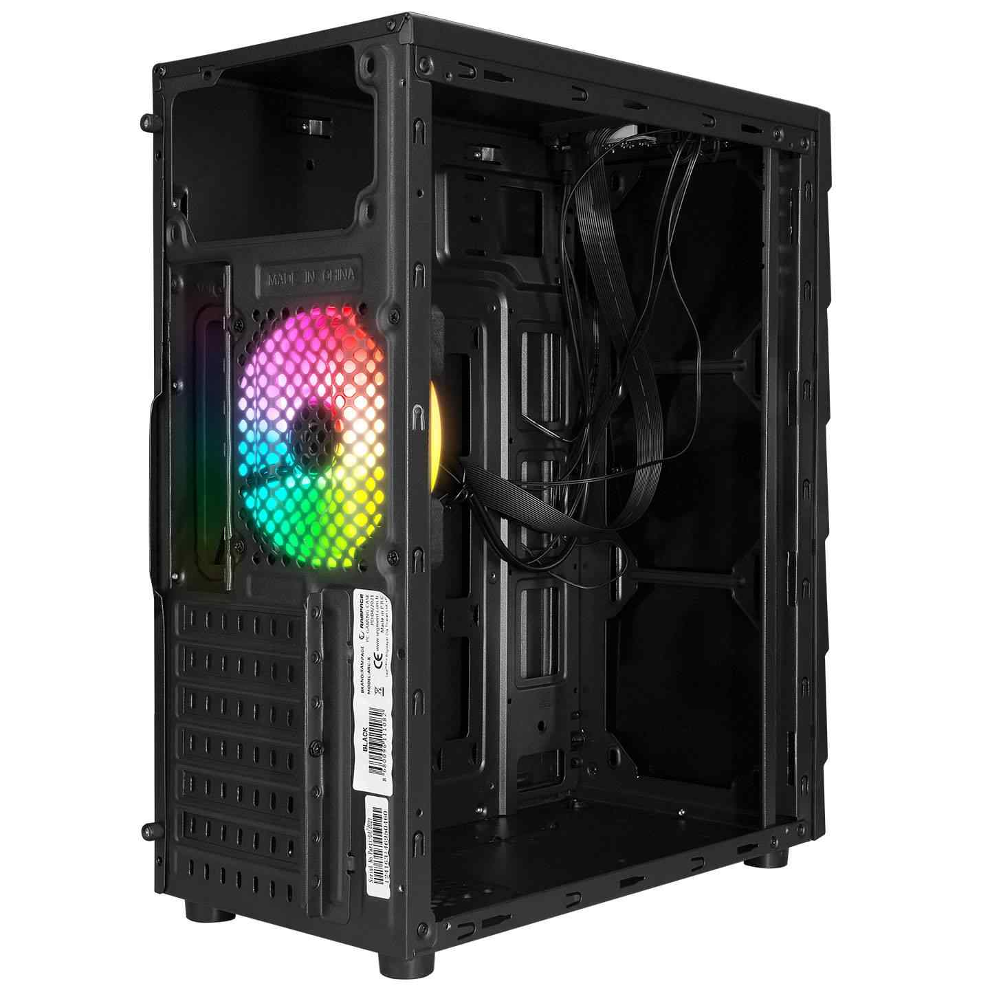 J-Tech Game-ATX9726 RGB Ledli Siyah Acrylic Panel 120mm Fanlı Gaming Oyuncu Kasası