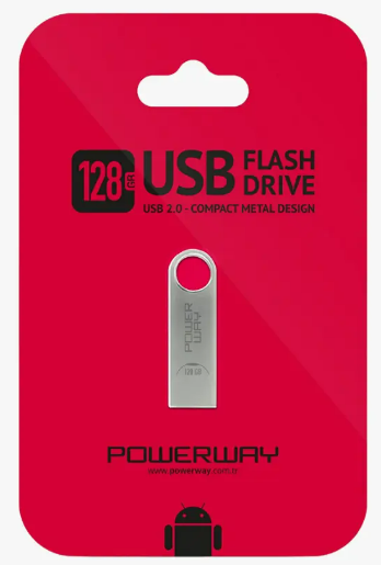Powerway 128GB Metal Usb Flasbellek