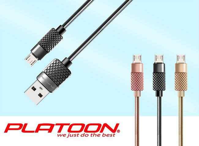 Platoon PL-8509 Luna Micro Usb Metal Hızlı Şarj Data Kablo 1M