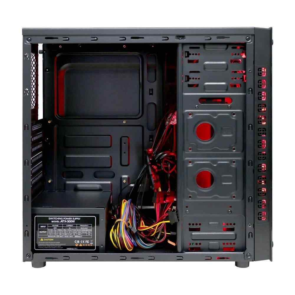 Turbox X8 Gaming Oyuncu Kasa 4 Fan 250 300w Red